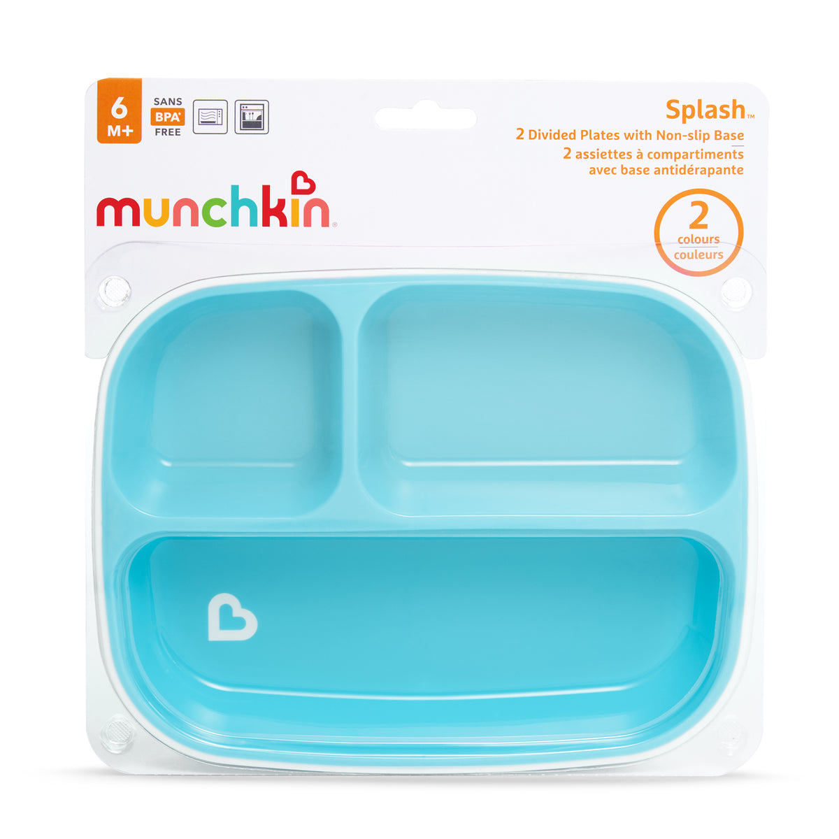 Splash™ Toddler Divided Plates - 2 Pack