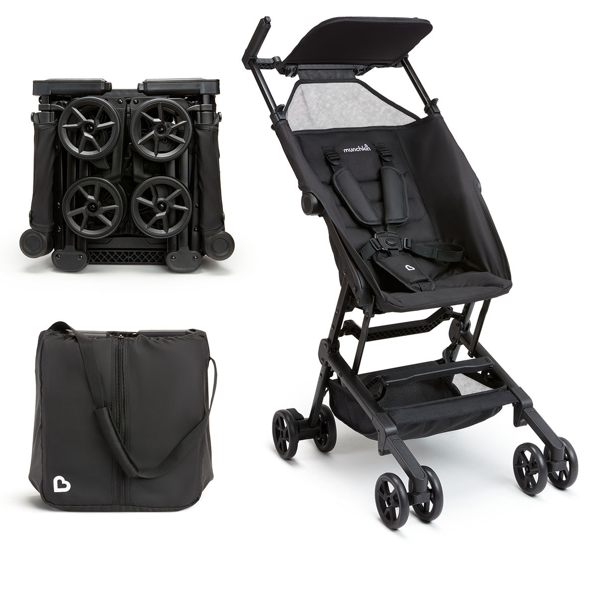 Sparrow™ Ultra-compact stroller with Miracle 360° White &amp; Black Sippy Cup Set